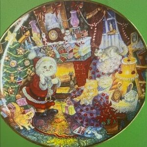 Not a Creature was Purring limited edition, porcelain collectible plate